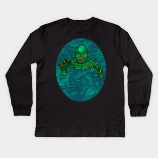 The Creature Oval- Color Kids Long Sleeve T-Shirt